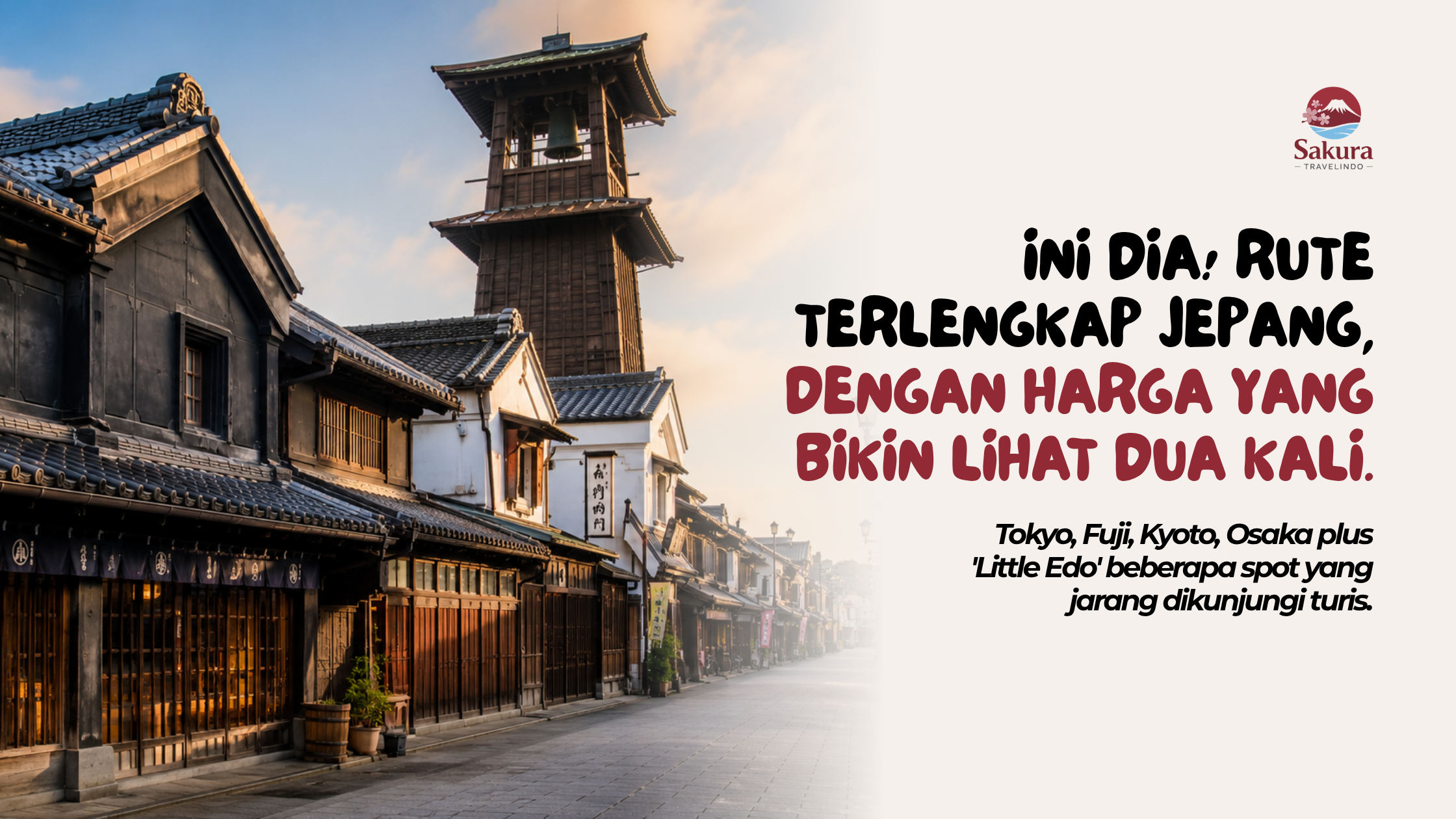 SUPER SALE JAPAN GOLDEN ROUTE +  KAWAGOE OLD TOWN